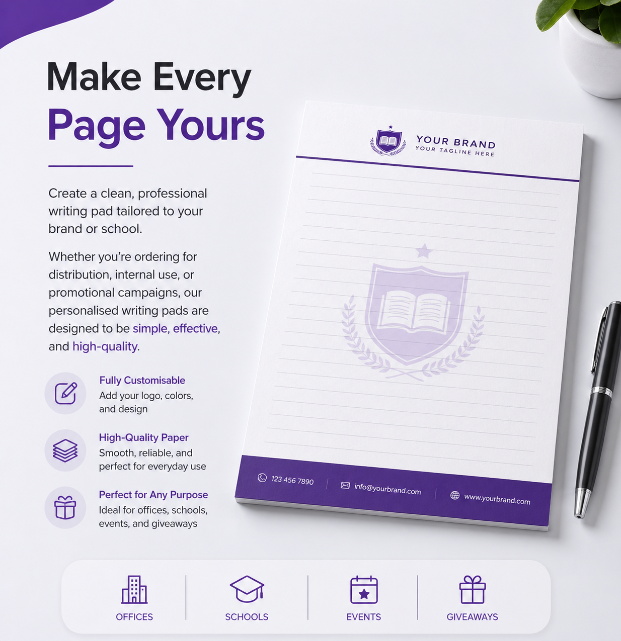 Personalised Writing Pad Printing – Make Every Page Yours